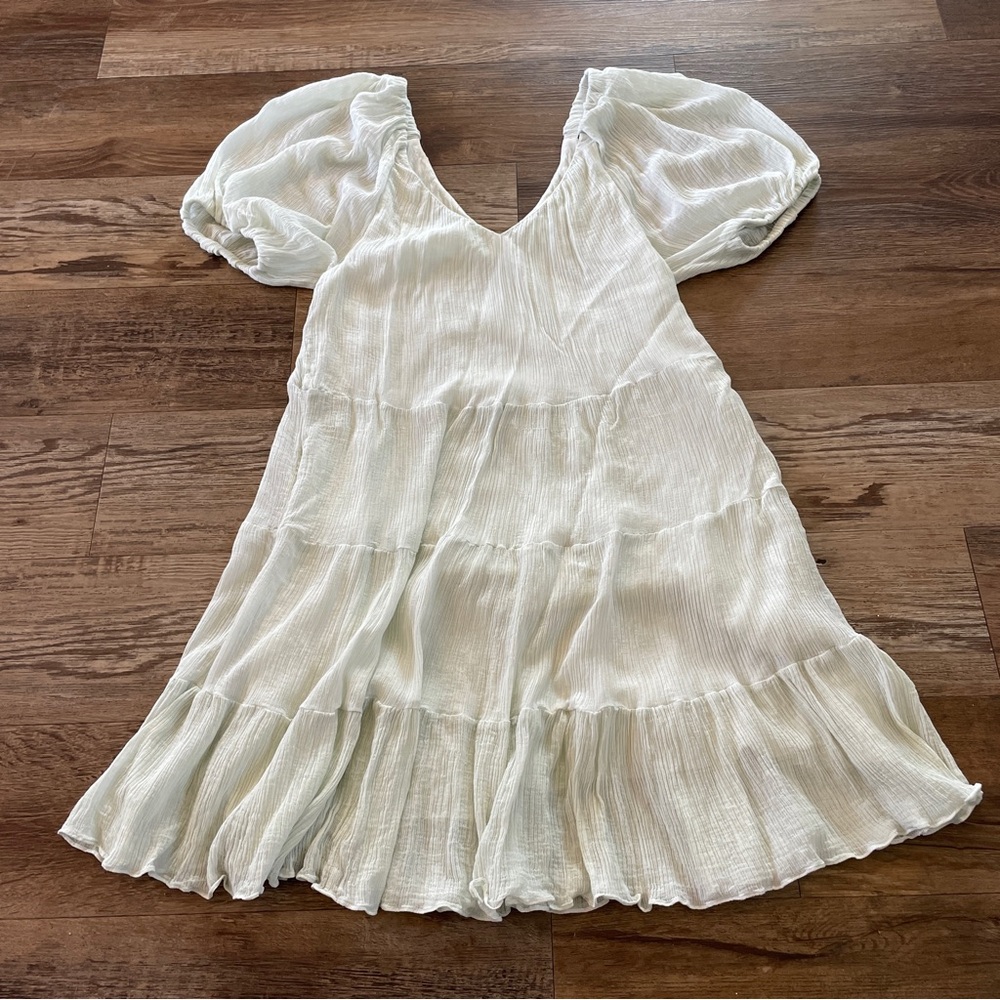 Rebecca Taylor tiered silk baby doll dress XS